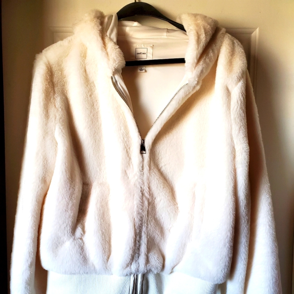 Ladies off white jacket size large